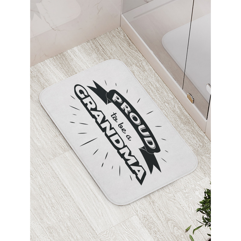 Banner and Abstract Lines Bath Mat