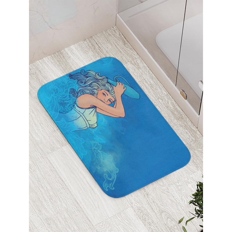 Woman Lady Arts Bath Mat