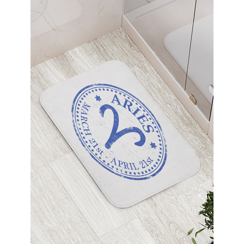 Vintage Stamp Sign Bath Mat