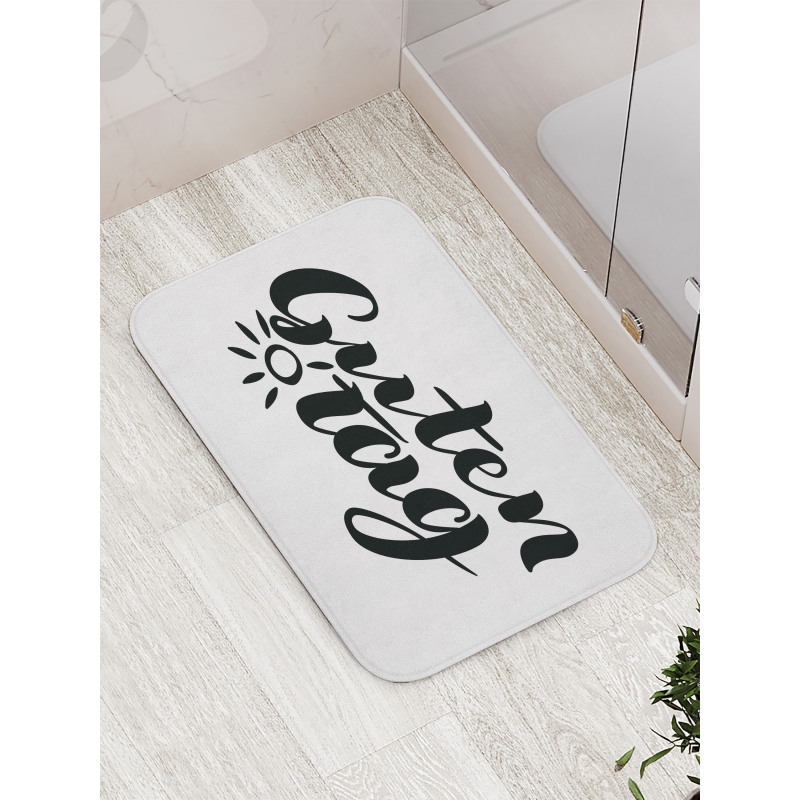 Hand Lettering Guten Tag Bath Mat