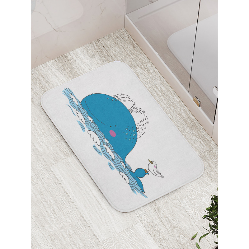 Sea Mammal with Seagull Bath Mat