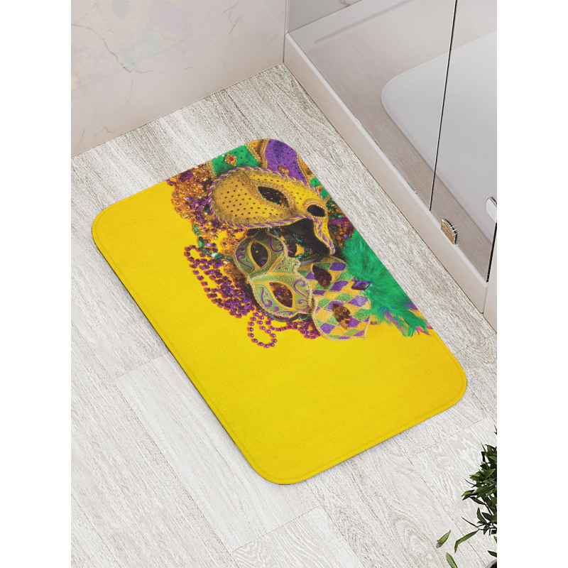 Venetian Mask Design Bath Mat