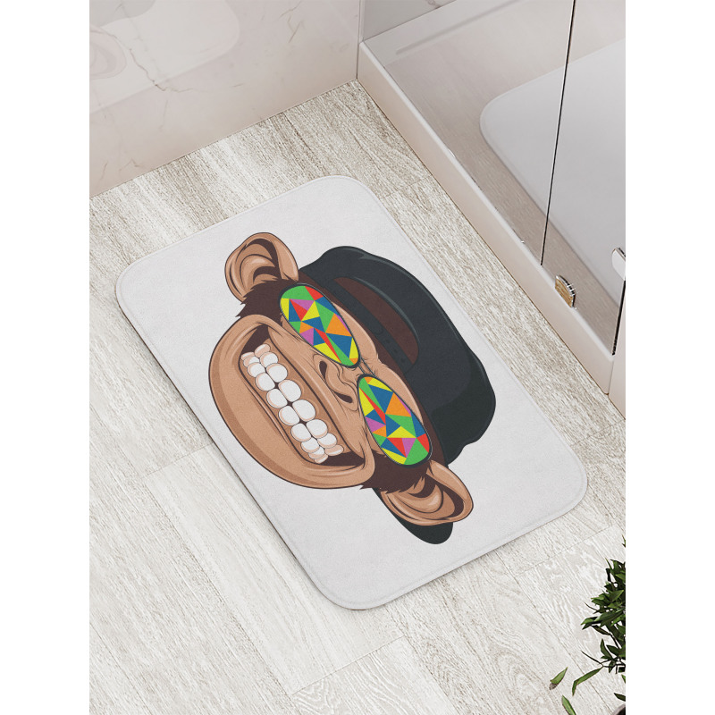 Funny Hipster Animal Bath Mat