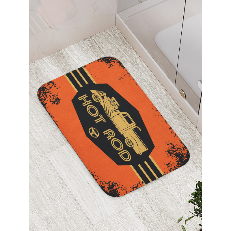 Grunge Poster Design Bath Mat