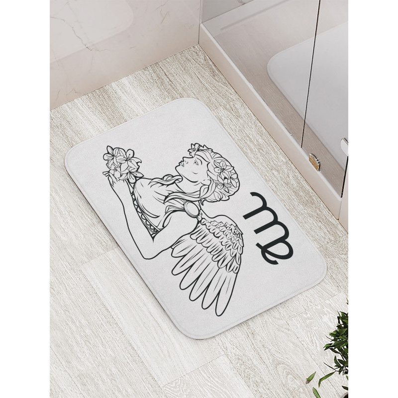 Angel with Bouquet Bath Mat