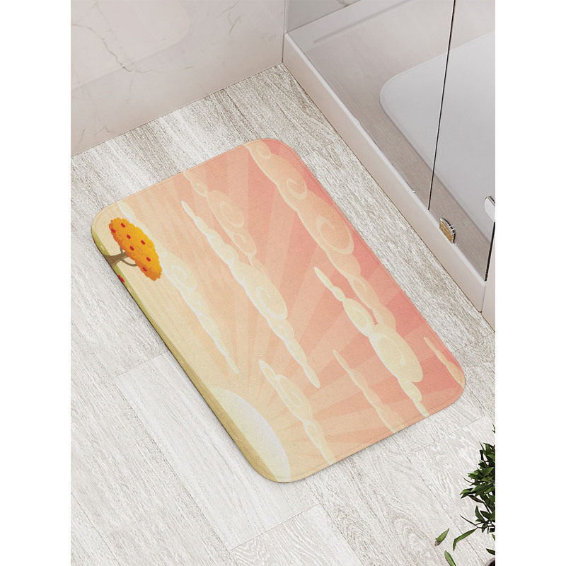 Lonely Tree Rural Field Bath Mat