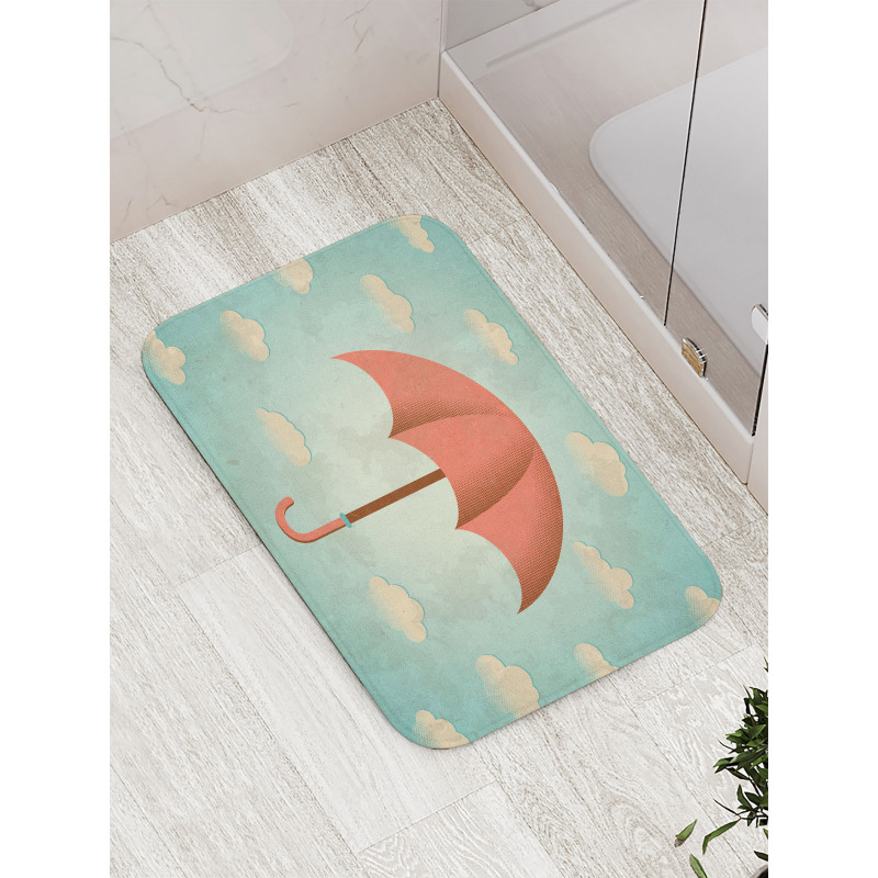 Vintage Cloudy Sky Bath Mat