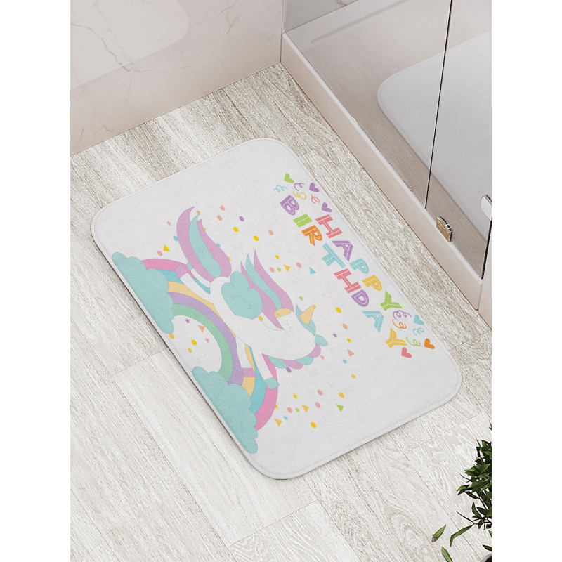 Horse with Rainbow Bath Mat