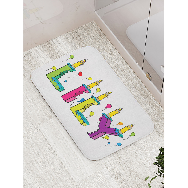 Joyful Letters Birthday Bath Mat