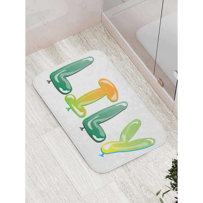 Common Girl Name Balloons Bath Mat