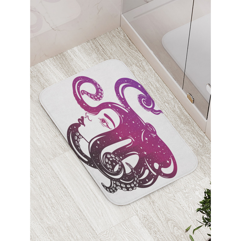 Girl Portrait Artwork Bath Mat