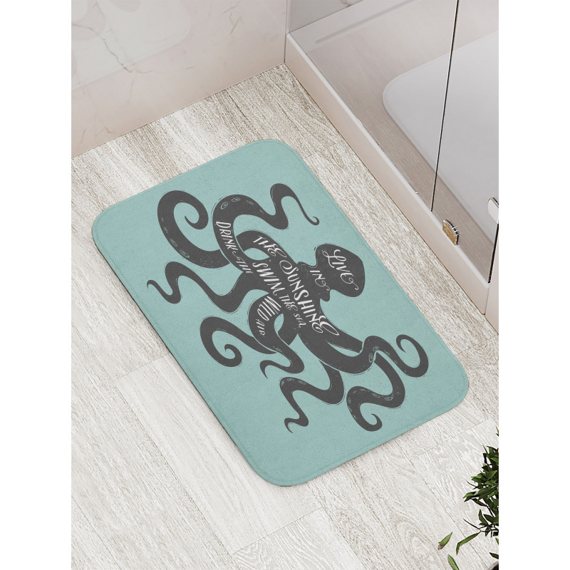 Inspiration Message Graphic Bath Mat