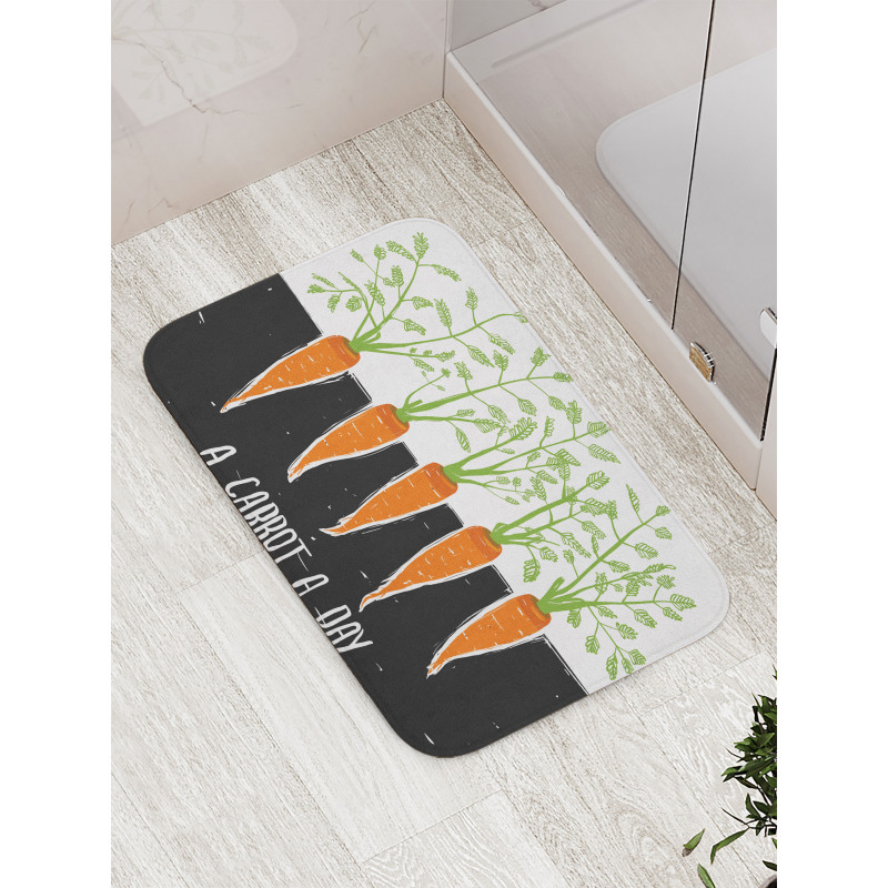 Growing Carrots Bath Mat