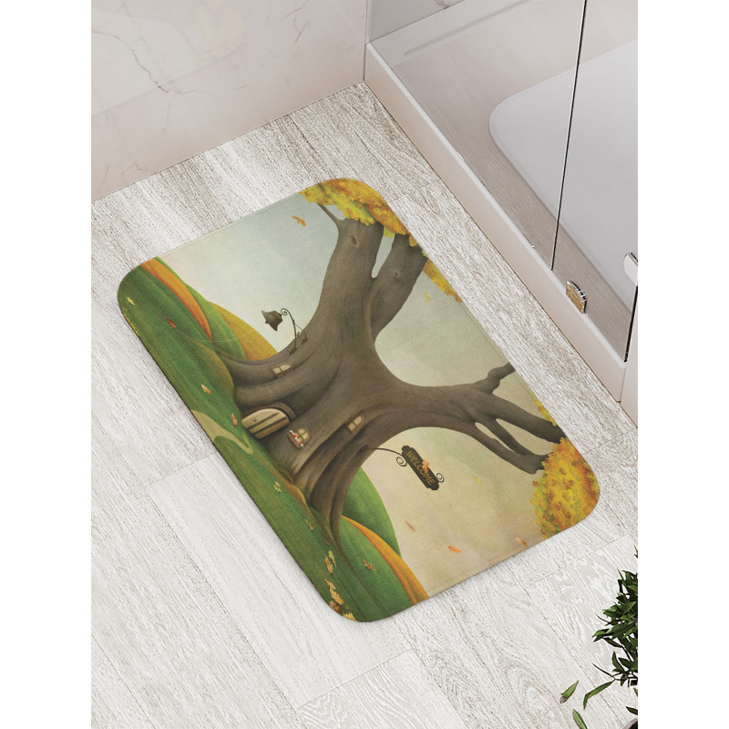 Cosy Tree Tunk Autumn Bath Mat