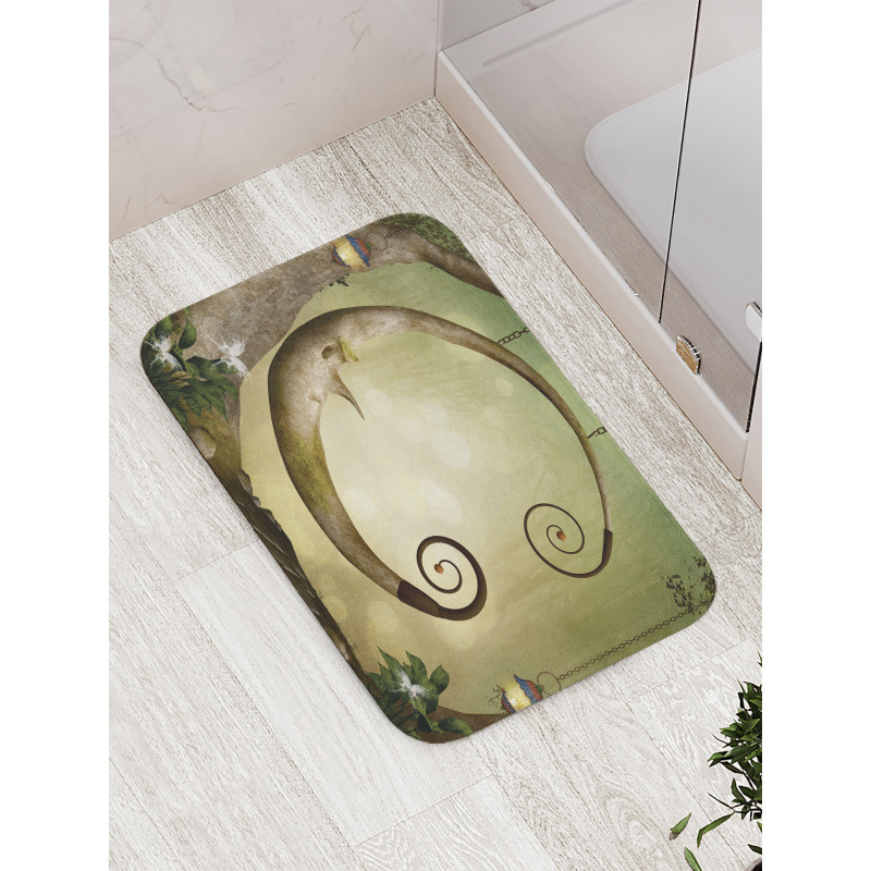 Hanging Wooden Crescent Bath Mat