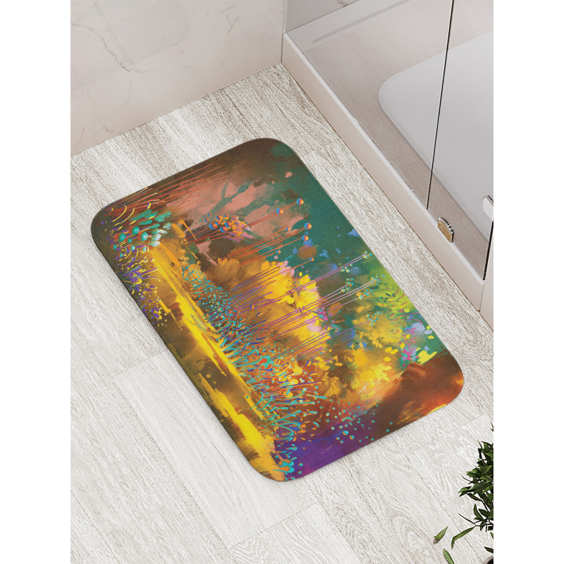 Hypnotic Jungle Plants Bath Mat