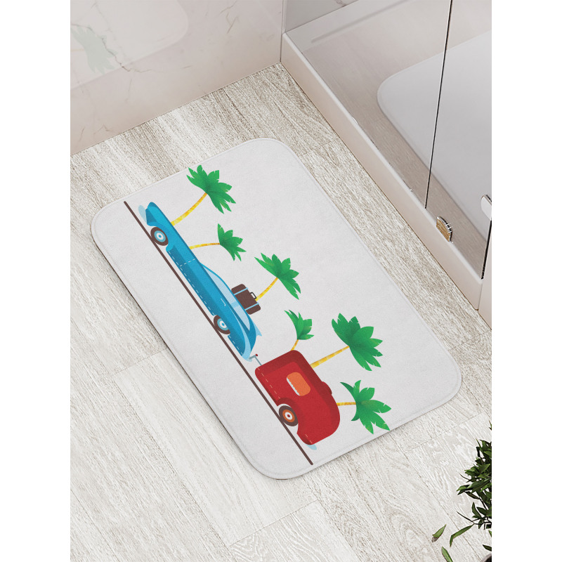 Exotic Travel Theme Bath Mat