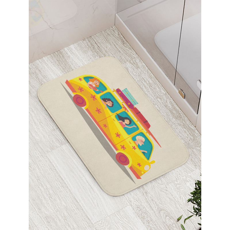 Hippies on Summer Van Bath Mat