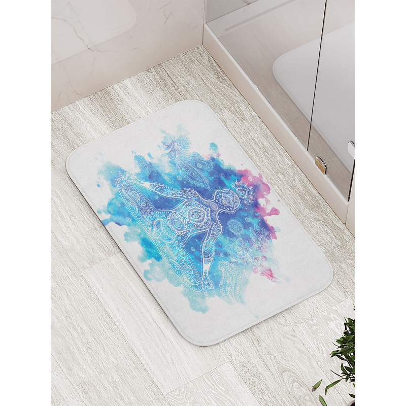 Damask Stencil Mandala Bath Mat