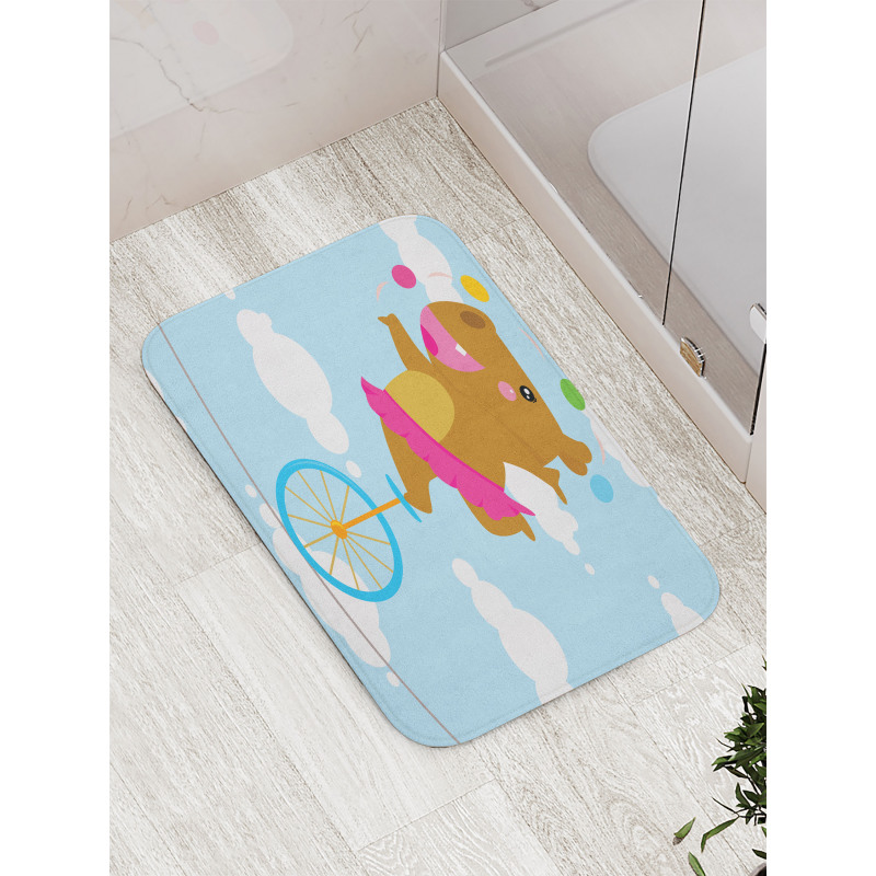 Balerina Juggler Hippo Bath Mat