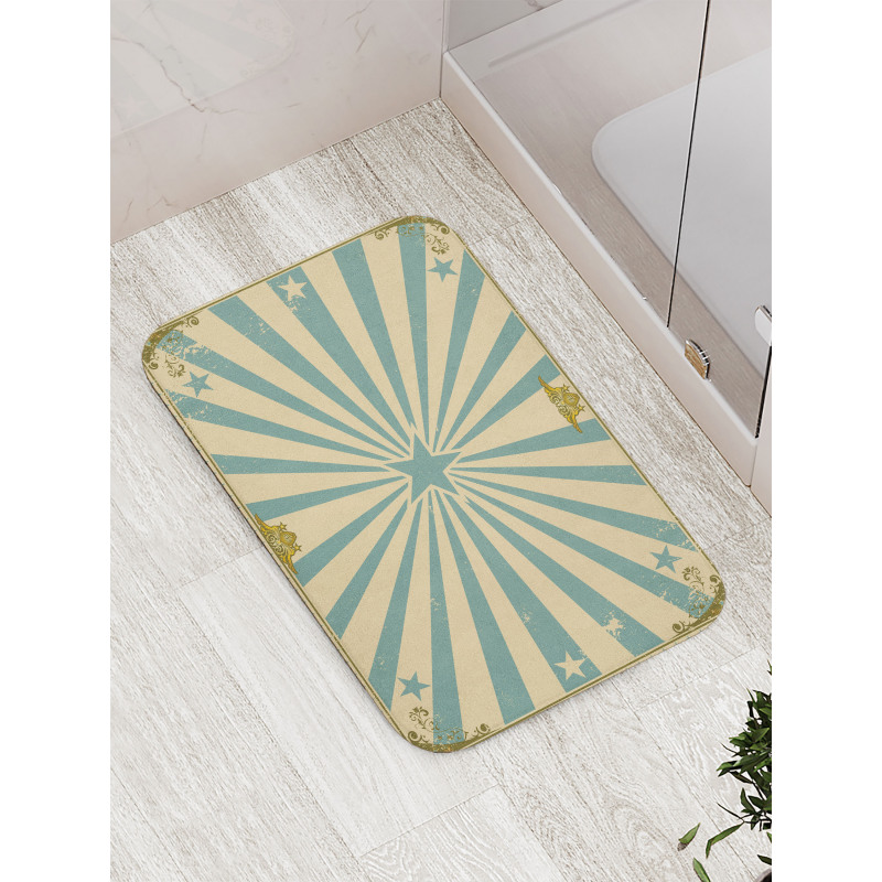 Stars Beams Rays Frame Bath Mat