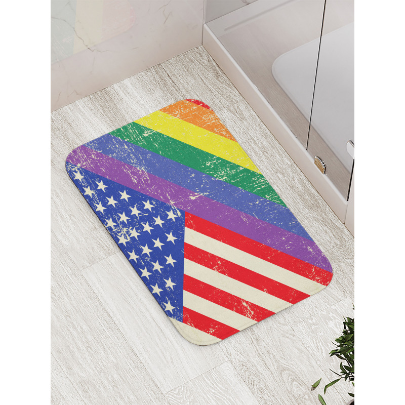 Old Glory LGBT Bath Mat