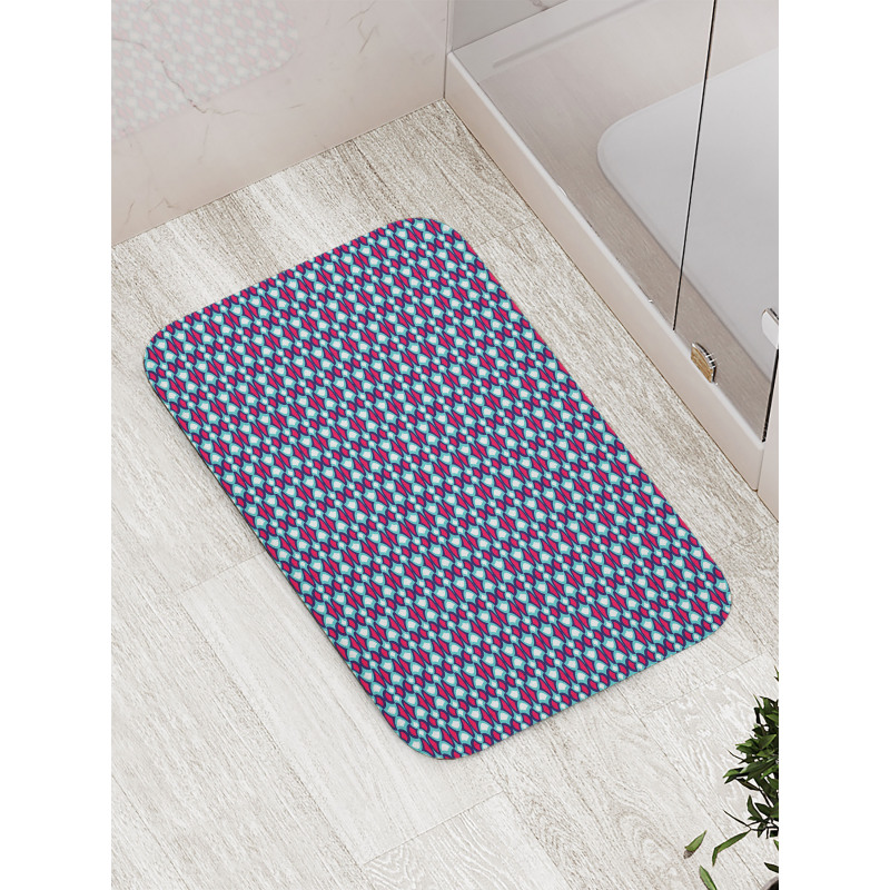 Retro Curves Boho Bath Mat