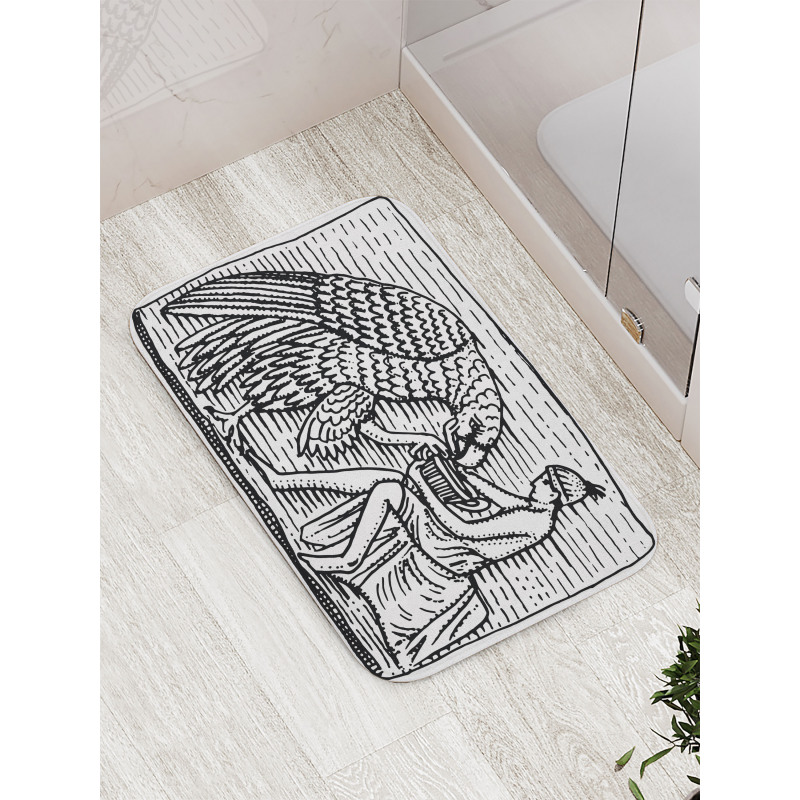 Greek Man and Eagle Bath Mat