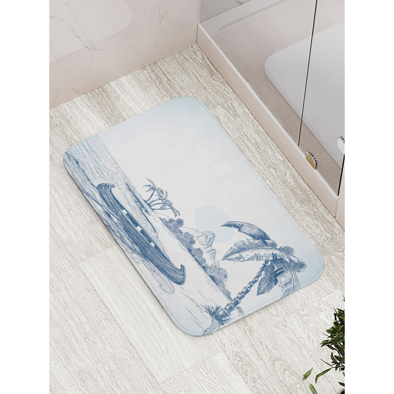 Island Beach Art Bath Mat