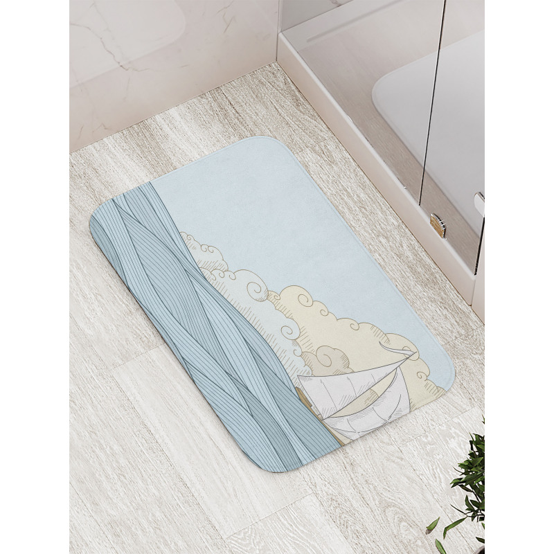 Doodle Style Ocean Bath Mat