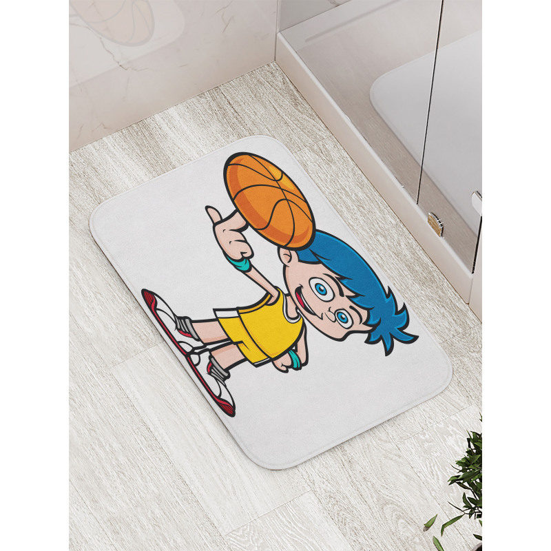 Boys Basketball Bath Mat