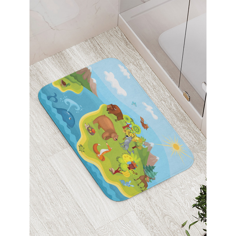 Happy Planet Mountains Bath Mat