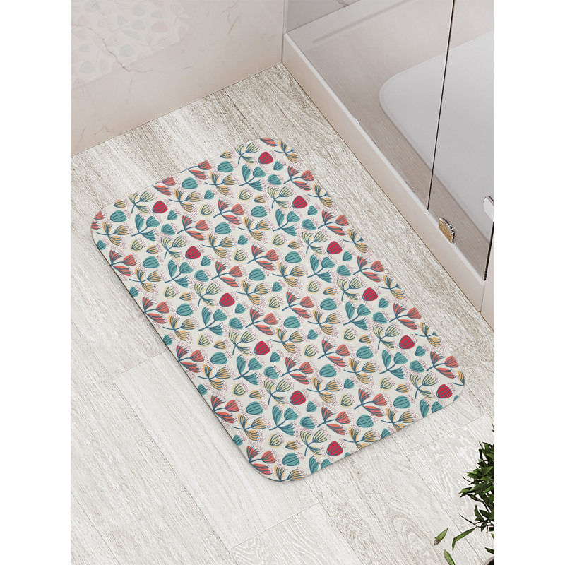 Sketch Summer Garden Bath Mat