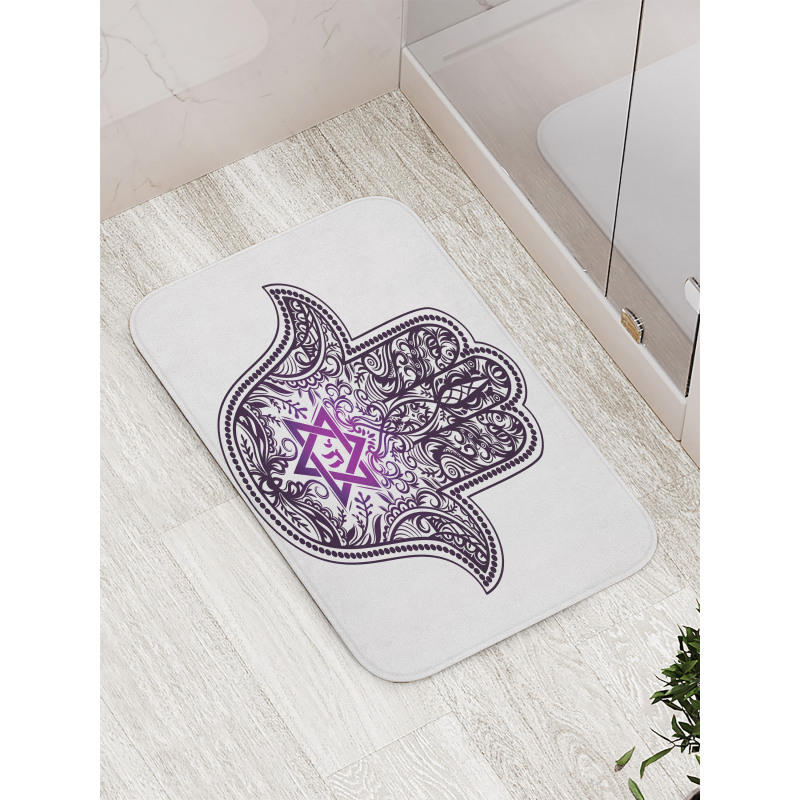 Hand Drawn Swirls and Curls Bath Mat