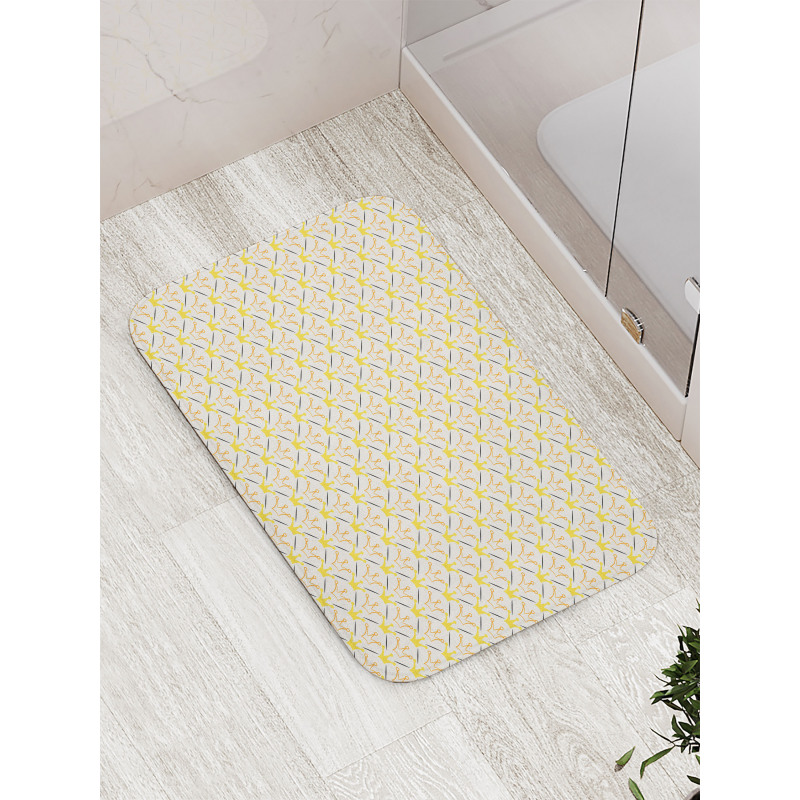 Crowns Checkered Pattern Bath Mat