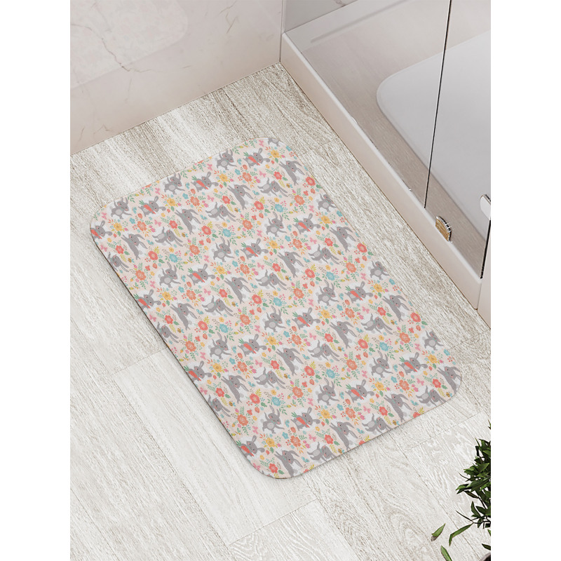 Powder Puff Tailed Bunny Bath Mat