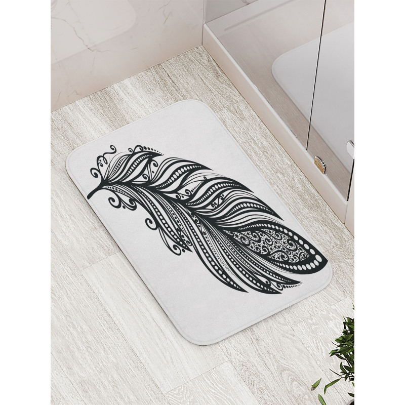 Hippie Style Motif Bath Mat