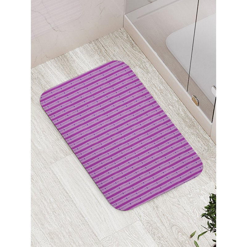 Purple Shaded Stripes Bath Mat
