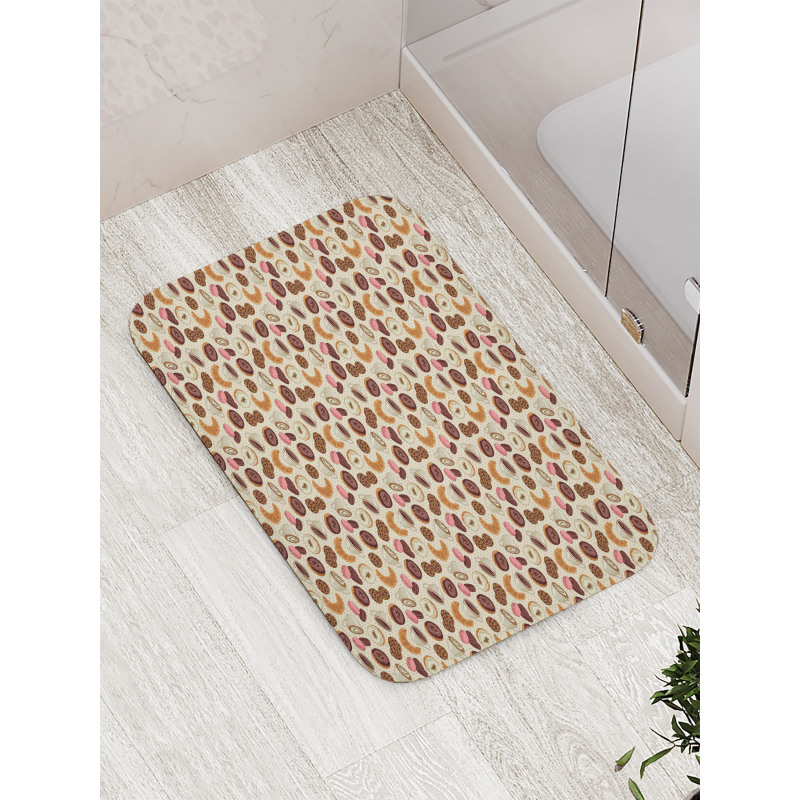 Donuts and Coffee Art Bath Mat