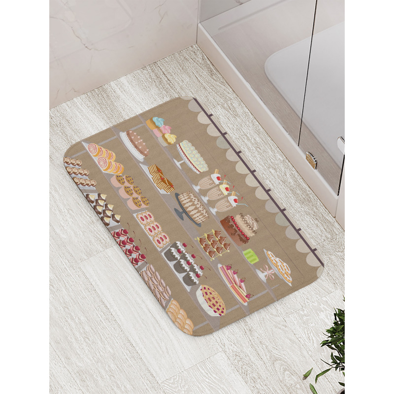 Bakery Window Display Bath Mat