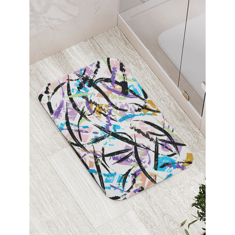 Color Splash Effect Bath Mat