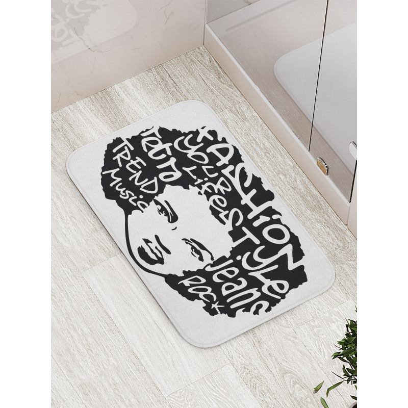 Afro Hair Art Bath Mat