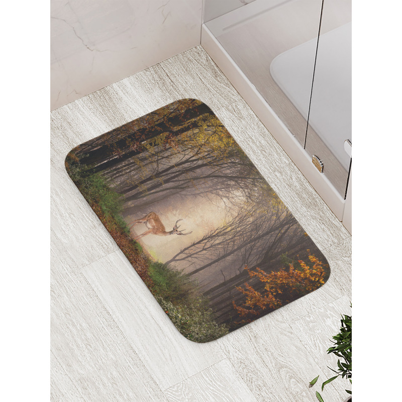 Deer Mystical Forest Bath Mat