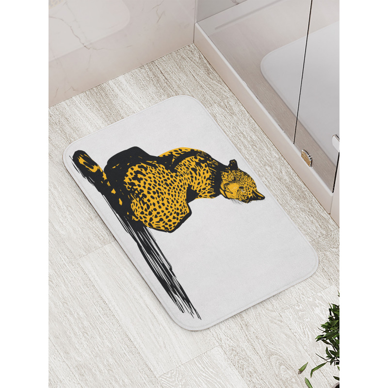 Sketch Leopard Shadow Bath Mat
