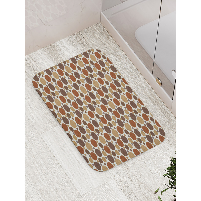 Circles with Curvy Line Bath Mat