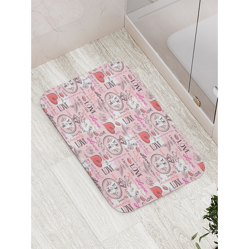 Romantic Message Bath Mat