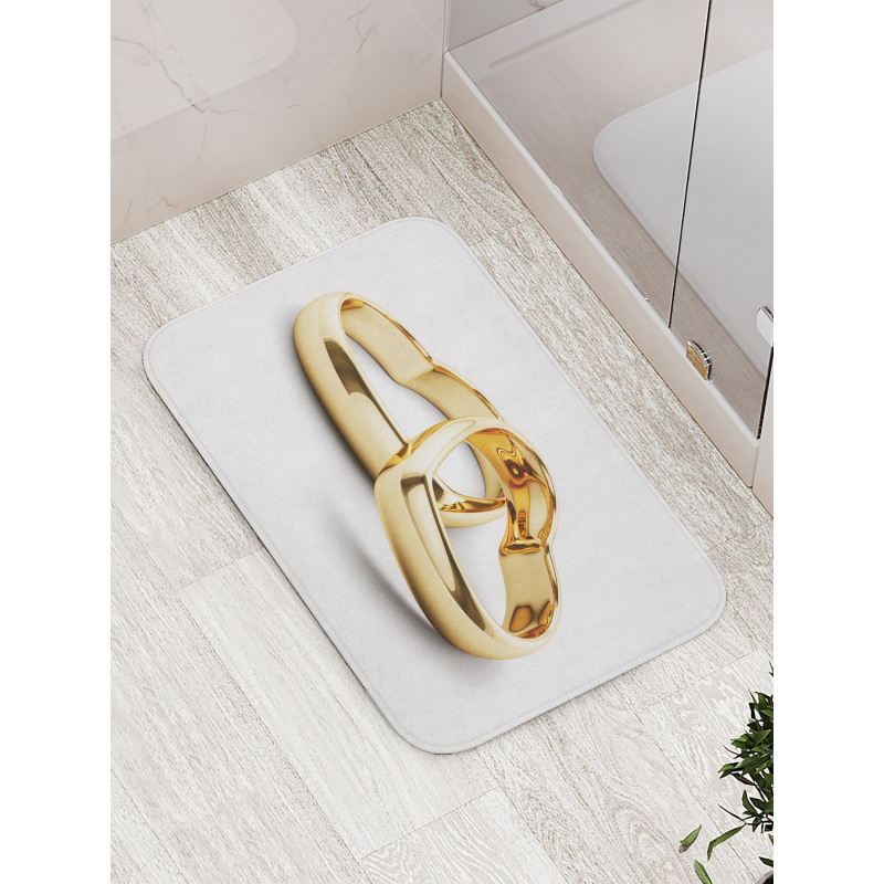 Heart Shaped Rings Bath Mat