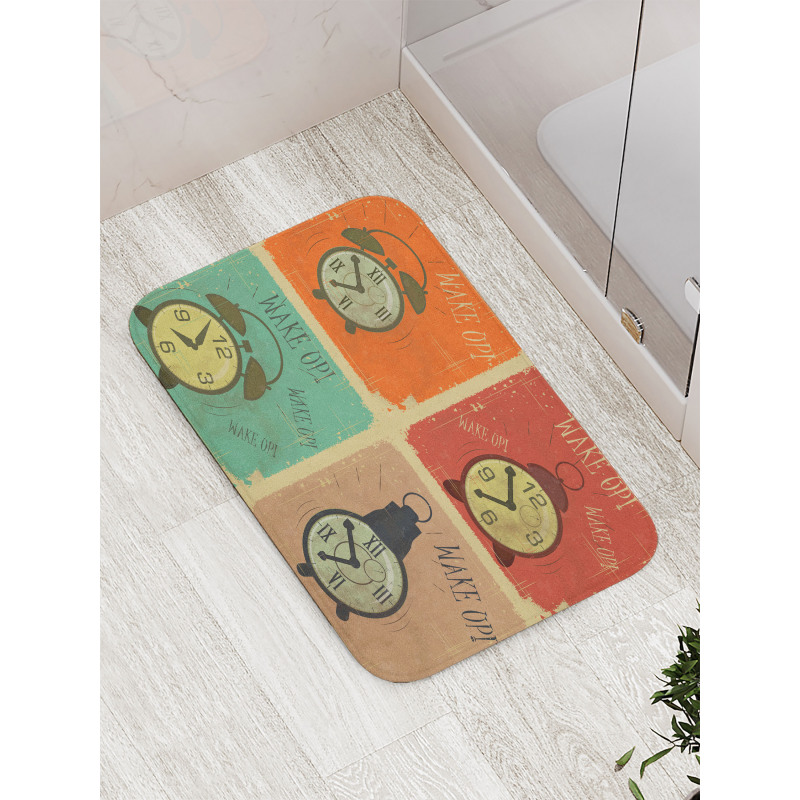 Grunge Wake up Alarm Bath Mat