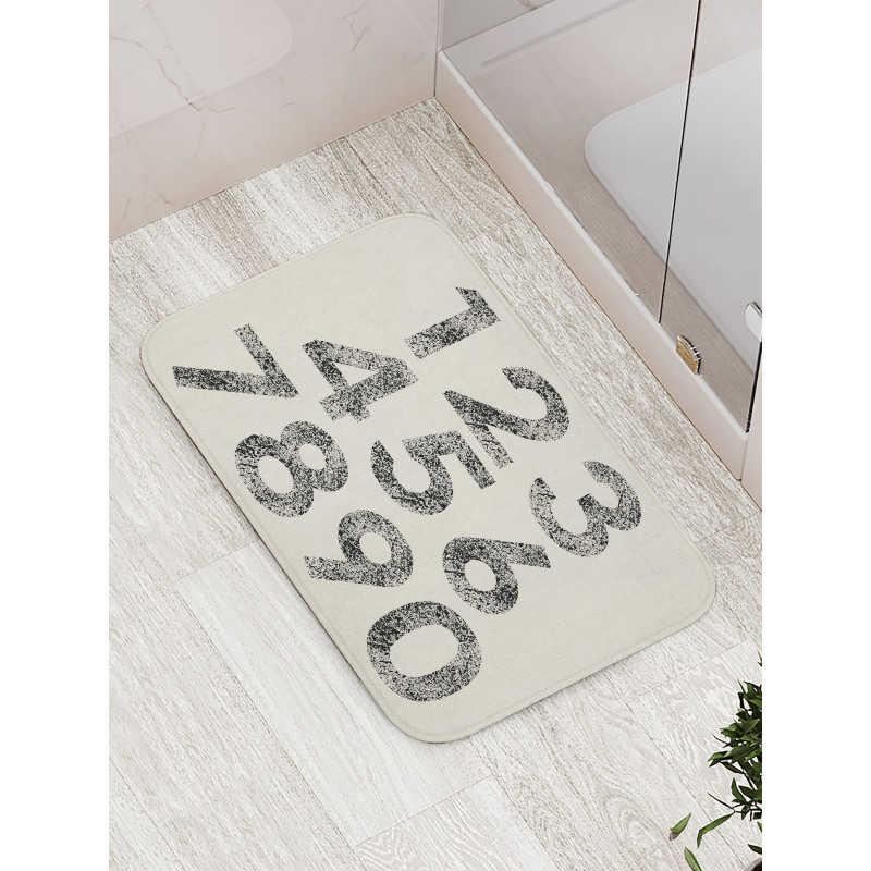 Grunge Dotwork Bath Mat