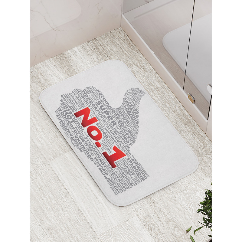 Thumbs up Number Bath Mat